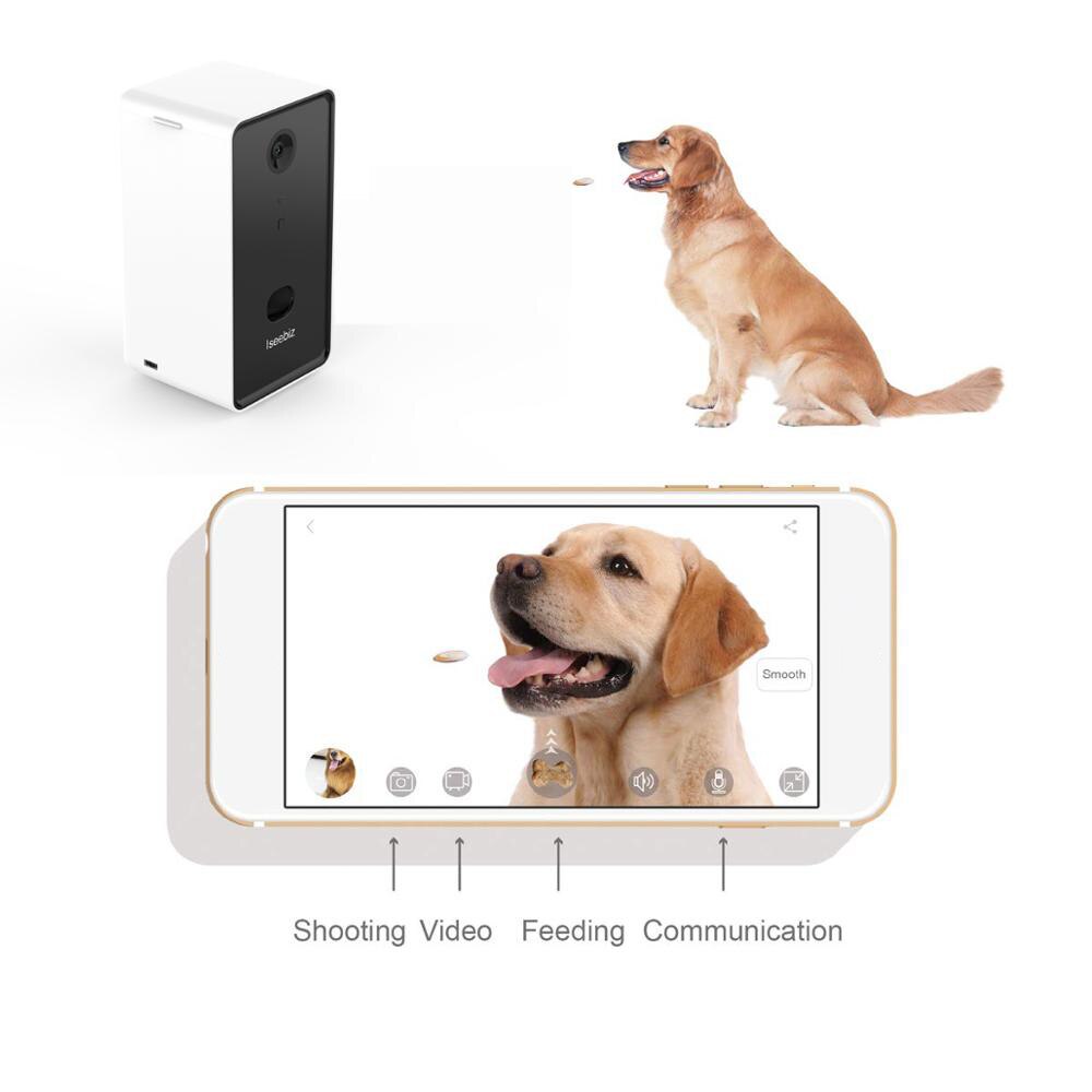 Wifienabled Iseebiz Dog Camera Automatic Treat Dispenser With Night Vision