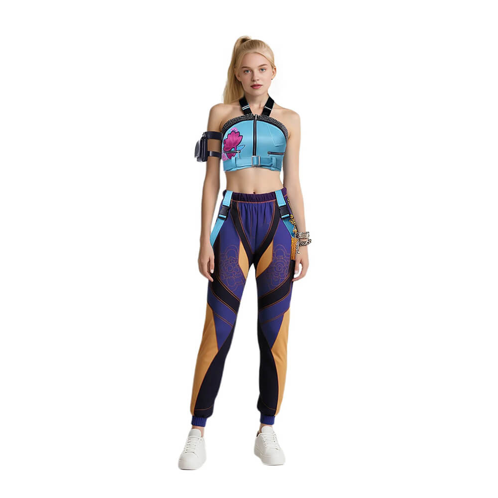 Zoey Blue Costume KPop Iconic Zoey Stage Performance Outfit Full Set