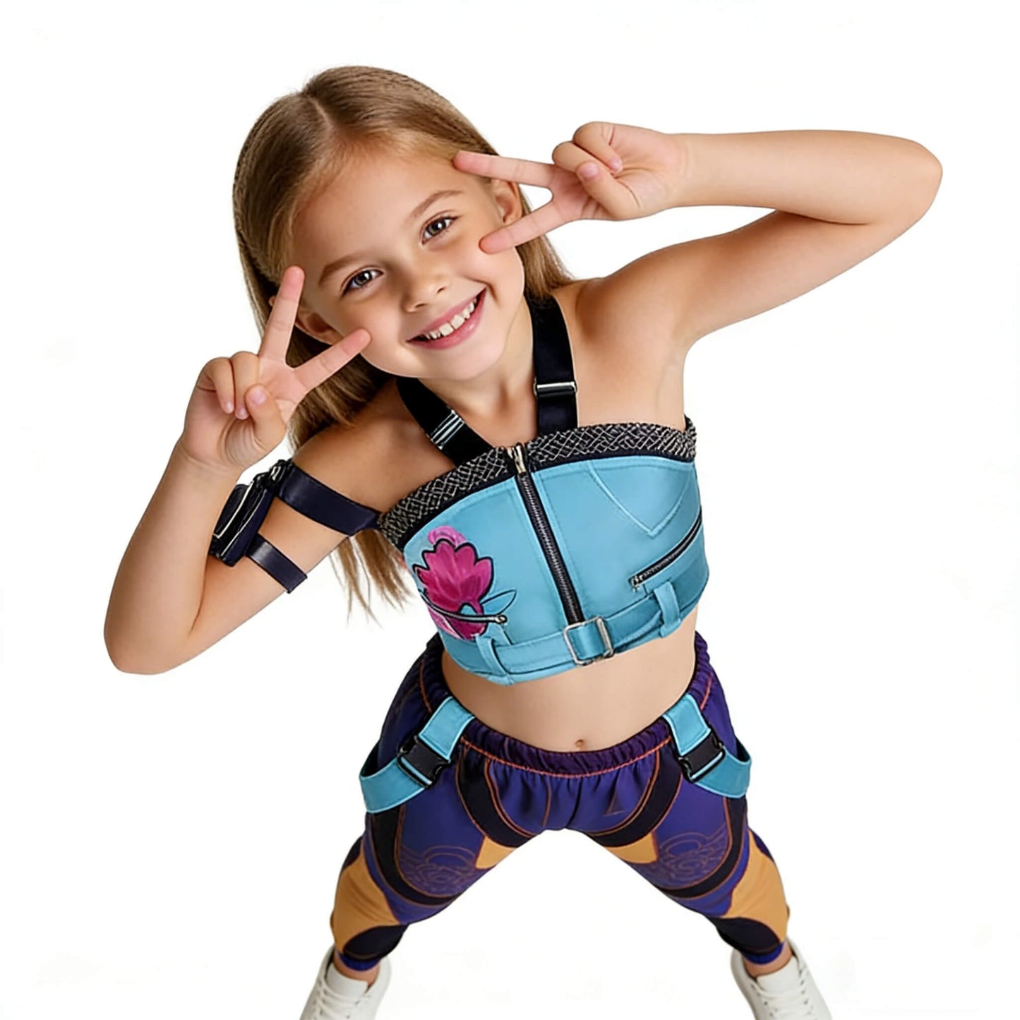 Zoey Blue Costume KPop Iconic Zoey Stage Performance Outfit Full Set