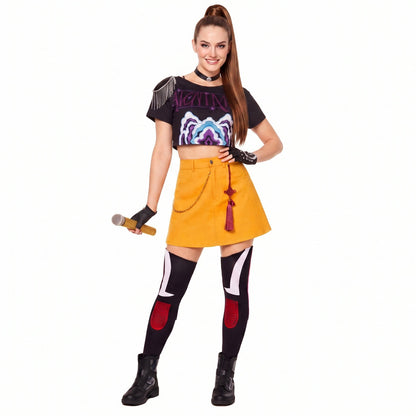Kids & Adult KPop Mira Costume Fashion Stage Performance Outfit Mira Cosplay Top Skirt and Accessories