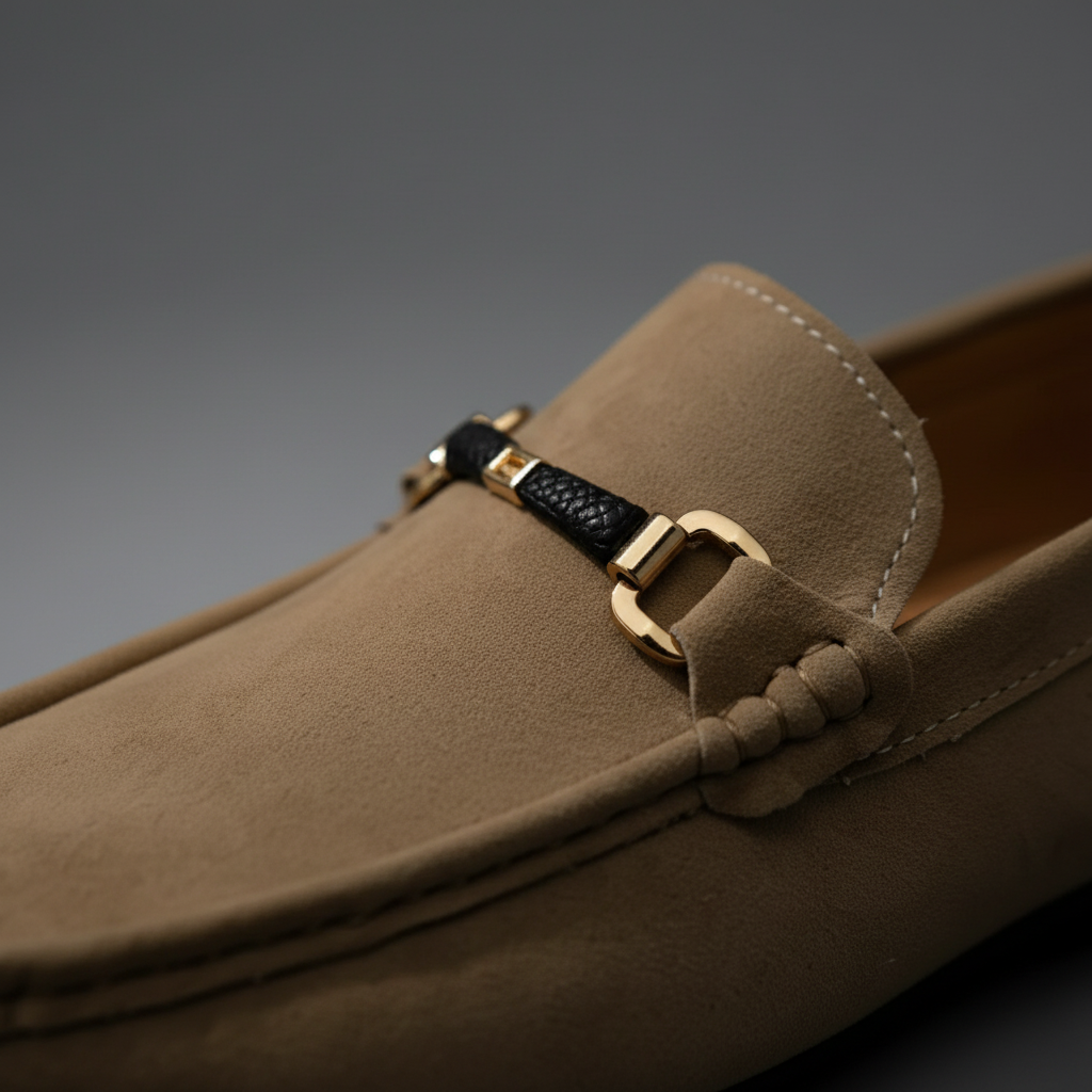 Bellano | Men's Suede-Look Buckle Loafers