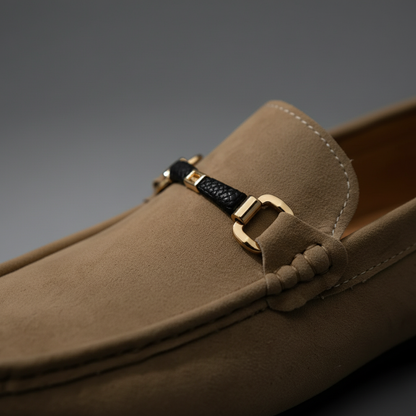 Bellano | Men's Suede-Look Buckle Loafers