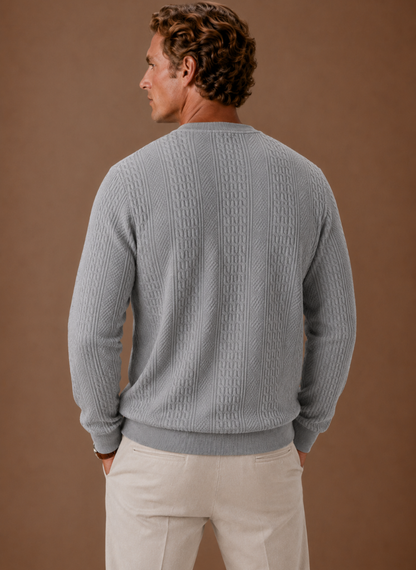 Harlow | Men's Cable Knit Crew Neck Sweater
