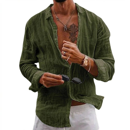 Men's 100% European Linen Shirt | Soft Relaxed Fit Summer Top 12