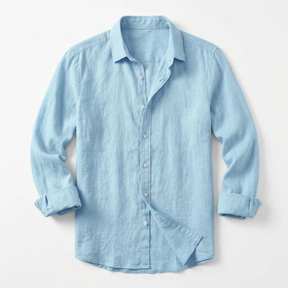 Men's 100% European Linen Shirt | Soft Relaxed Fit Summer Top 5