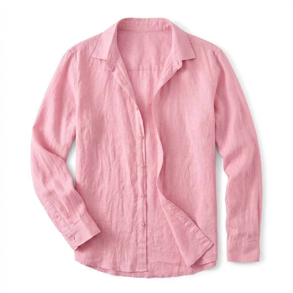 Men's 100% European Linen Shirt | Soft Relaxed Fit Summer Top 8