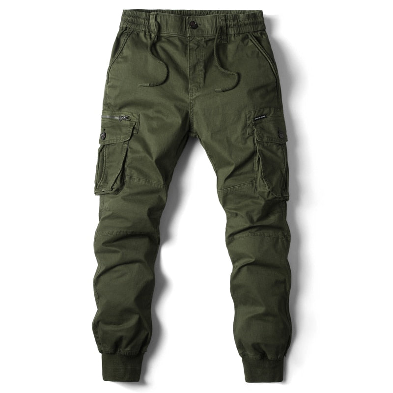 Men's Cotton Cargo Joggers | Comfortable Relaxed Fit Pants with Multiple Pockets 2
