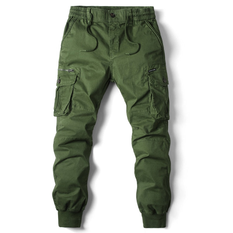 Men's Cotton Cargo Joggers | Comfortable Relaxed Fit Pants with Multiple Pockets 3