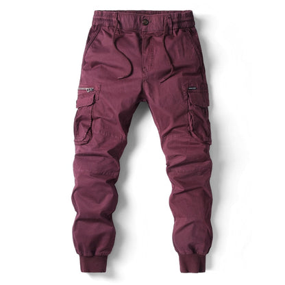Men's Cotton Cargo Joggers | Comfortable Relaxed Fit Pants with Multiple Pockets 7