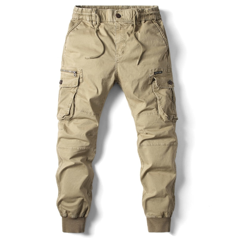 Men's Cotton Cargo Joggers | Comfortable Relaxed Fit Pants with Multiple Pockets 8