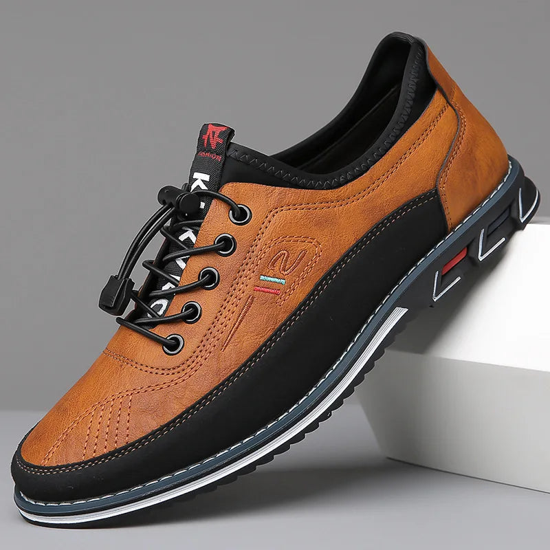 Men's Cushioned Leather Dress Shoes | Comfortable Stylish Business Footwear 0