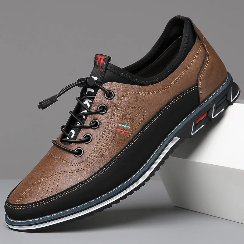 Men's Cushioned Leather Dress Shoes | Comfortable Stylish Business Footwear 1