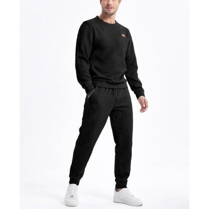 Men's Jacquard Sweatsuit Set | Comfortable Casual Tracksuit for All-Day Wear 1