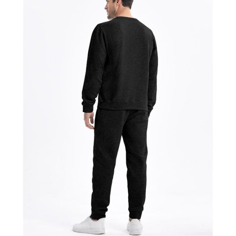 Men's Jacquard Sweatsuit Set | Comfortable Casual Tracksuit for All-Day Wear 2
