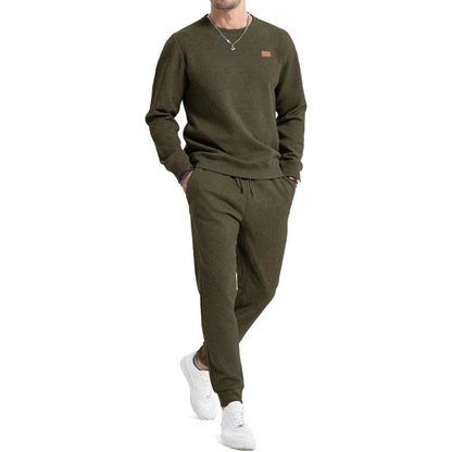 Men's Jacquard Sweatsuit Set | Comfortable Casual Tracksuit for All-Day Wear 7