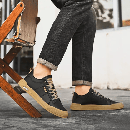 Men's Premium Leather Sneakers | Stylish Comfortable Low-Top Trainers 5