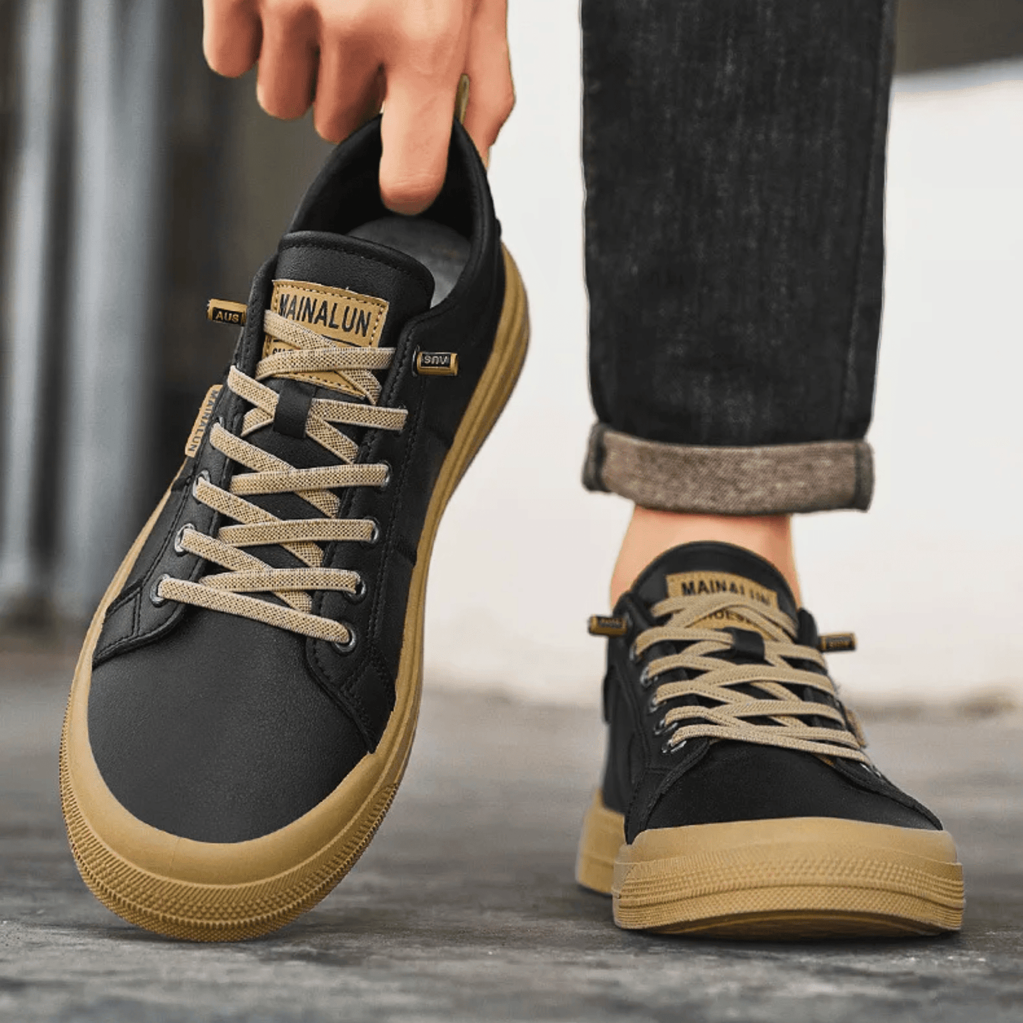 Men's Premium Leather Sneakers | Stylish Comfortable Low-Top Trainers 6