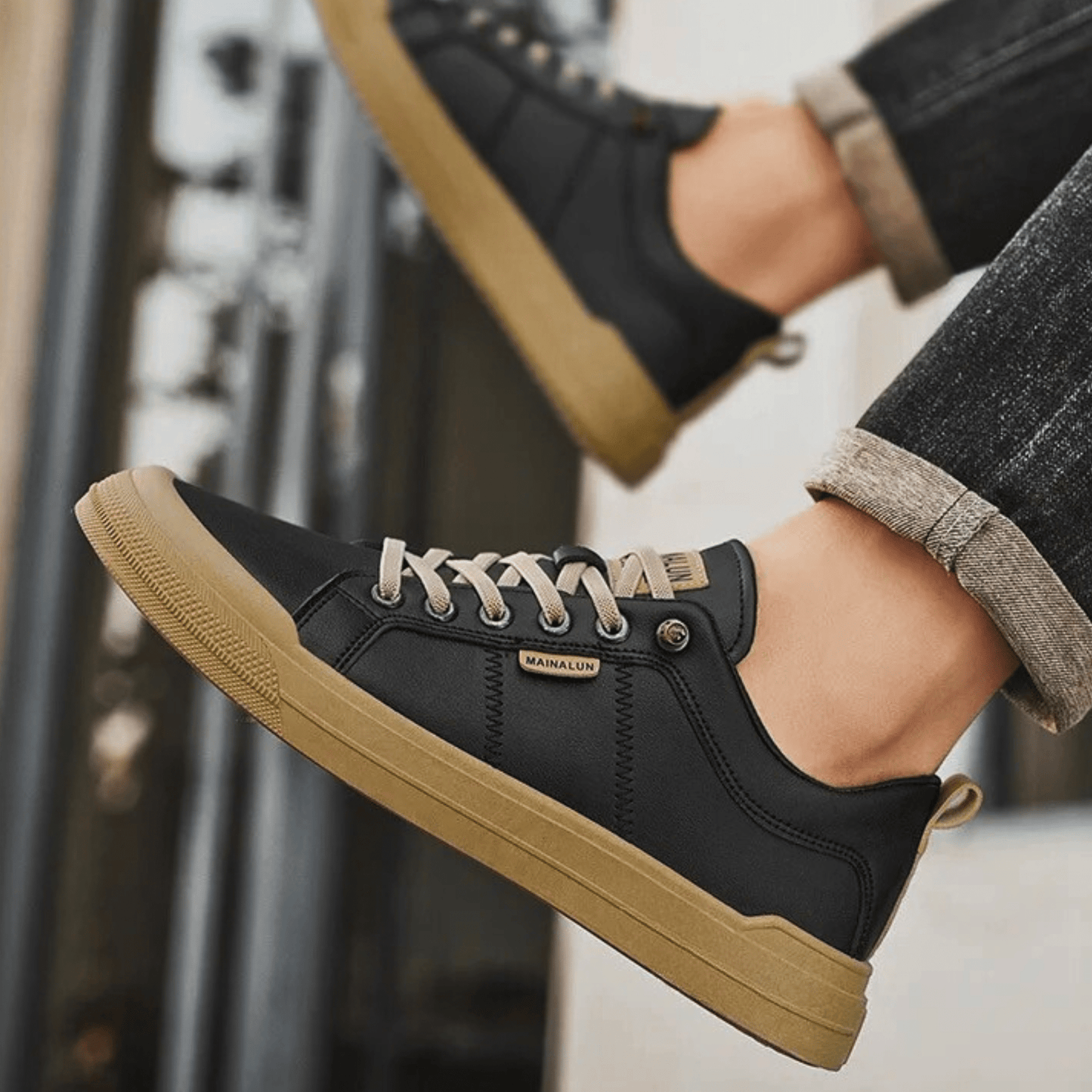 Men's Premium Leather Sneakers | Stylish Comfortable Low-Top Trainers 7