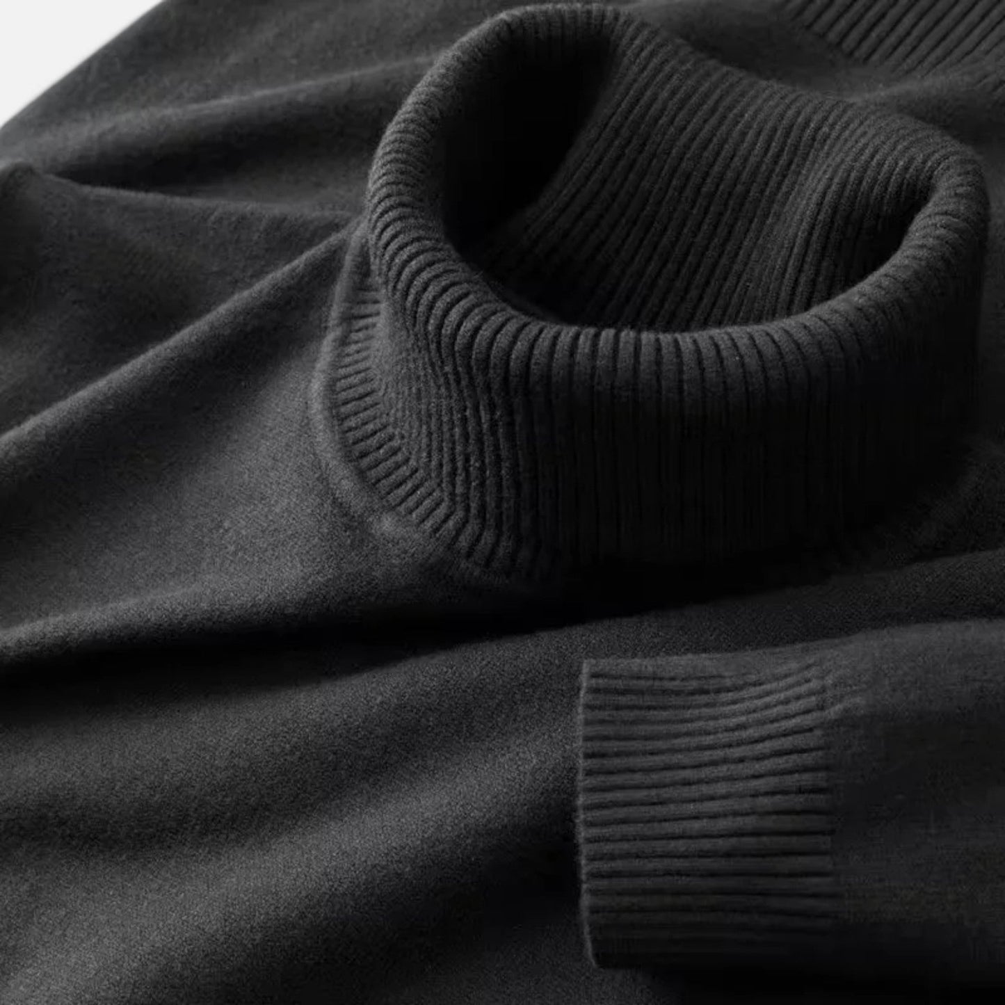 Men's Premium Wool Blend Turtleneck Sweater | Classic Comfortable Autumn Knitwear 1