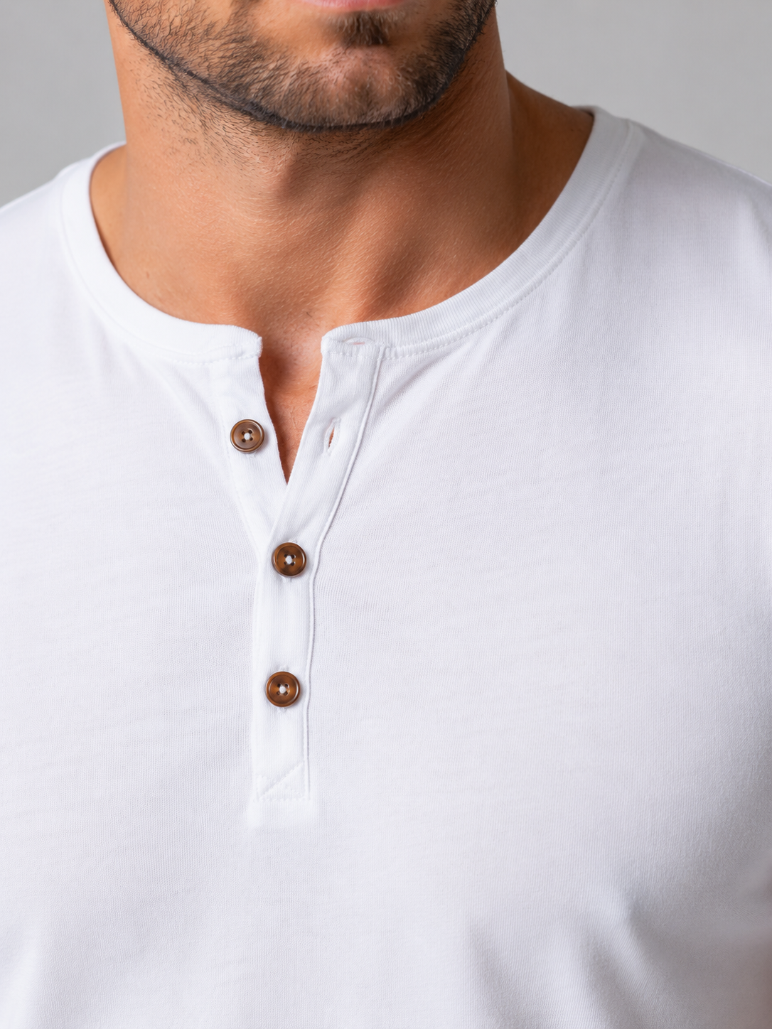 Bennett | Button-Neck Henley T-Shirt