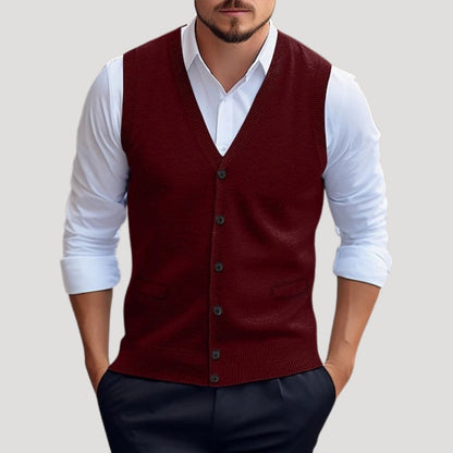 Men's Soft Knit Sleeveless Waistcoat | Stylish Tailored Layering Jumper 2