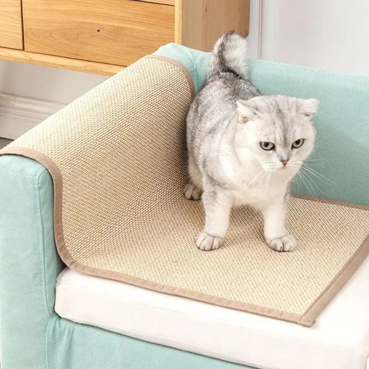 Natural Bamboo Cat Scratcher - Furniture Protector Sofa Mat Board Cat Scratcher