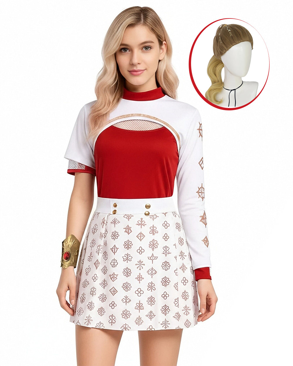 Nova | Women's Red Four-Piece Costume Set