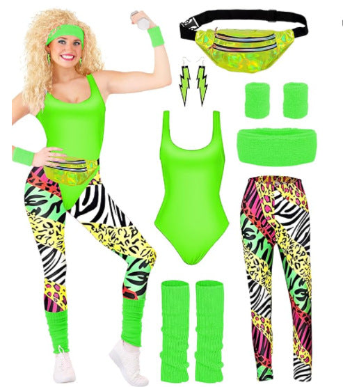 Roxy | Women's 1980s Seven-Piece Costume Set