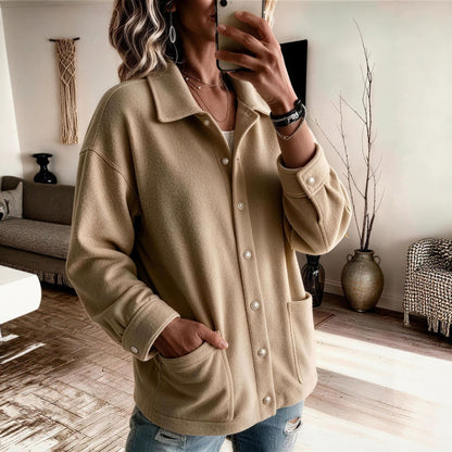 Rowan | Button-Front Sweatshirt Jacket