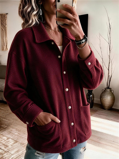Rowan | Button-Front Sweatshirt Jacket