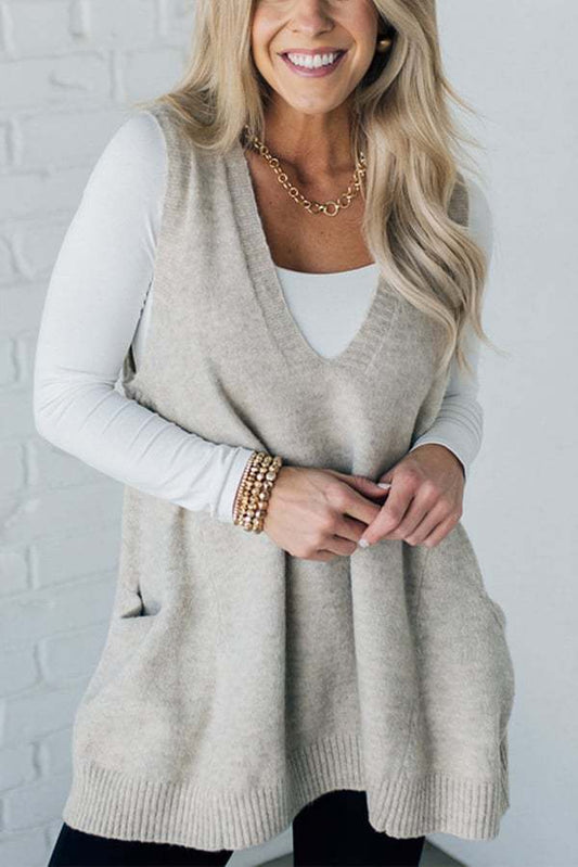 New Women's Loose Swing Cute Oversized Knit Sweater Vest