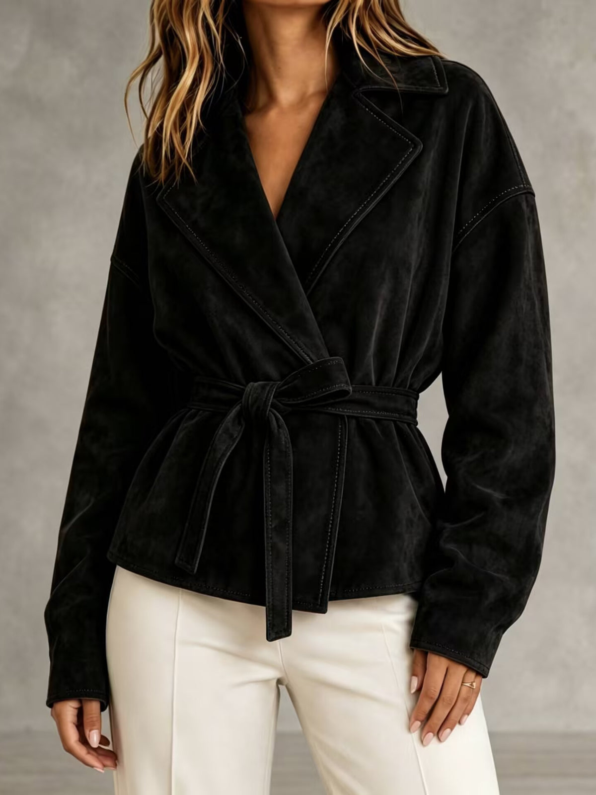 Juniper | Belted Suede Jacket