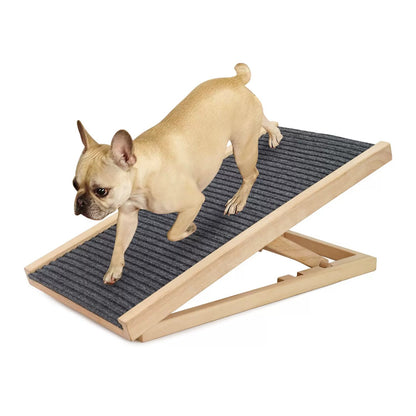 Adjustable Non-Slip Wooden Pet Ramp