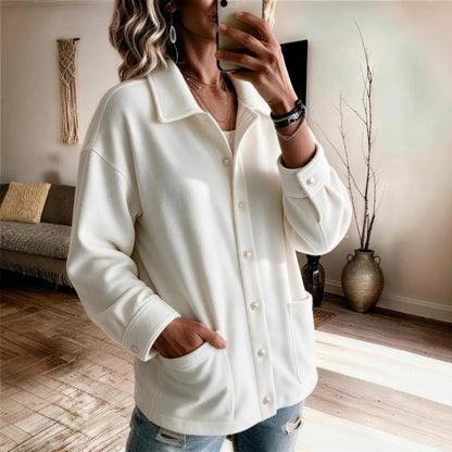 Rowan | Button-Front Sweatshirt Jacket