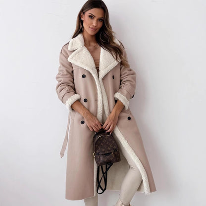 Adeline | Convertible Collar Faux Shearling Coat