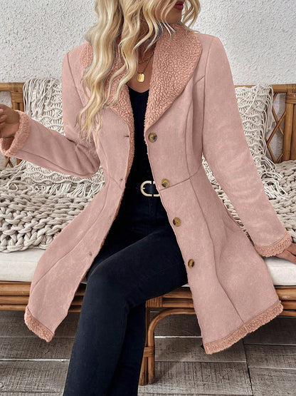 Celeste | Fitted Suede Shearling Jacket