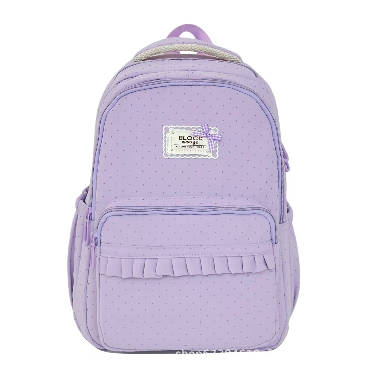 Stylish Polka Dot Ruffled Backpack