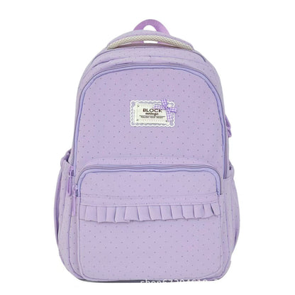 Stylish Polka Dot Ruffled Backpack