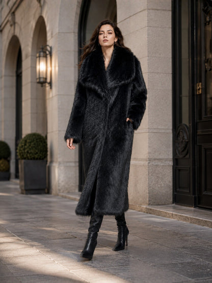 Margot | Cropped Faux Fox Fur Jacket