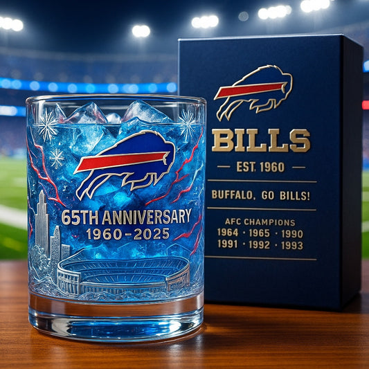 Buffalo Bills 65th Anniversary Glass