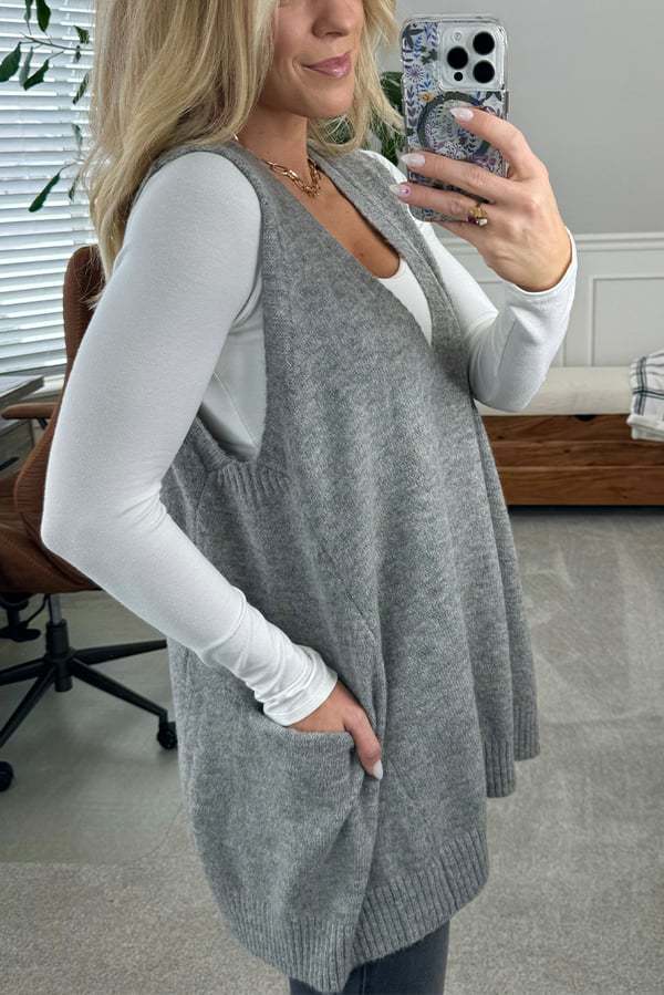 New Women's Loose Swing Cute Oversized Knit Sweater Vest