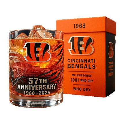 Cincinnati Bengals 57th Anniversary Glass