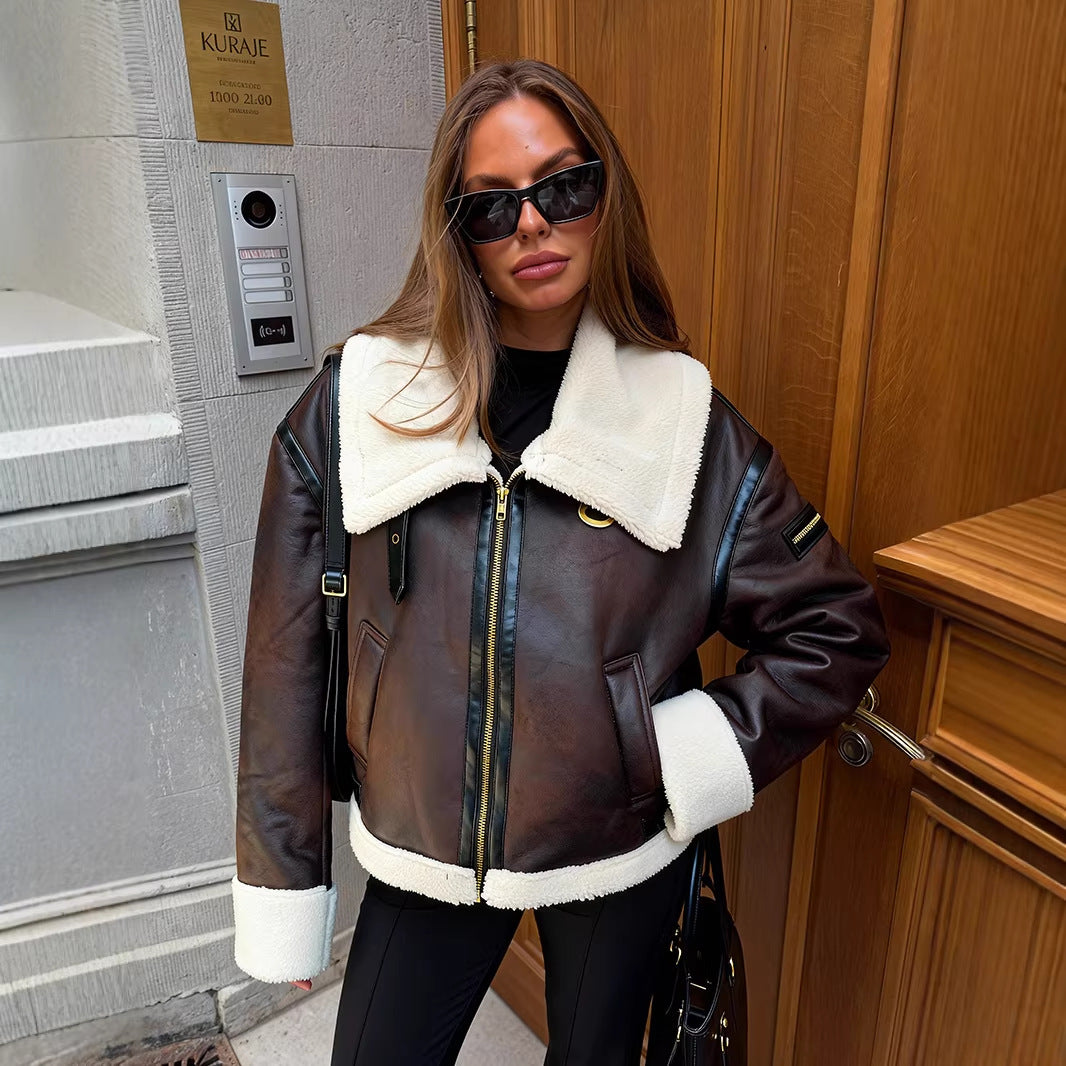 Sienna | Suede Shearling Coat