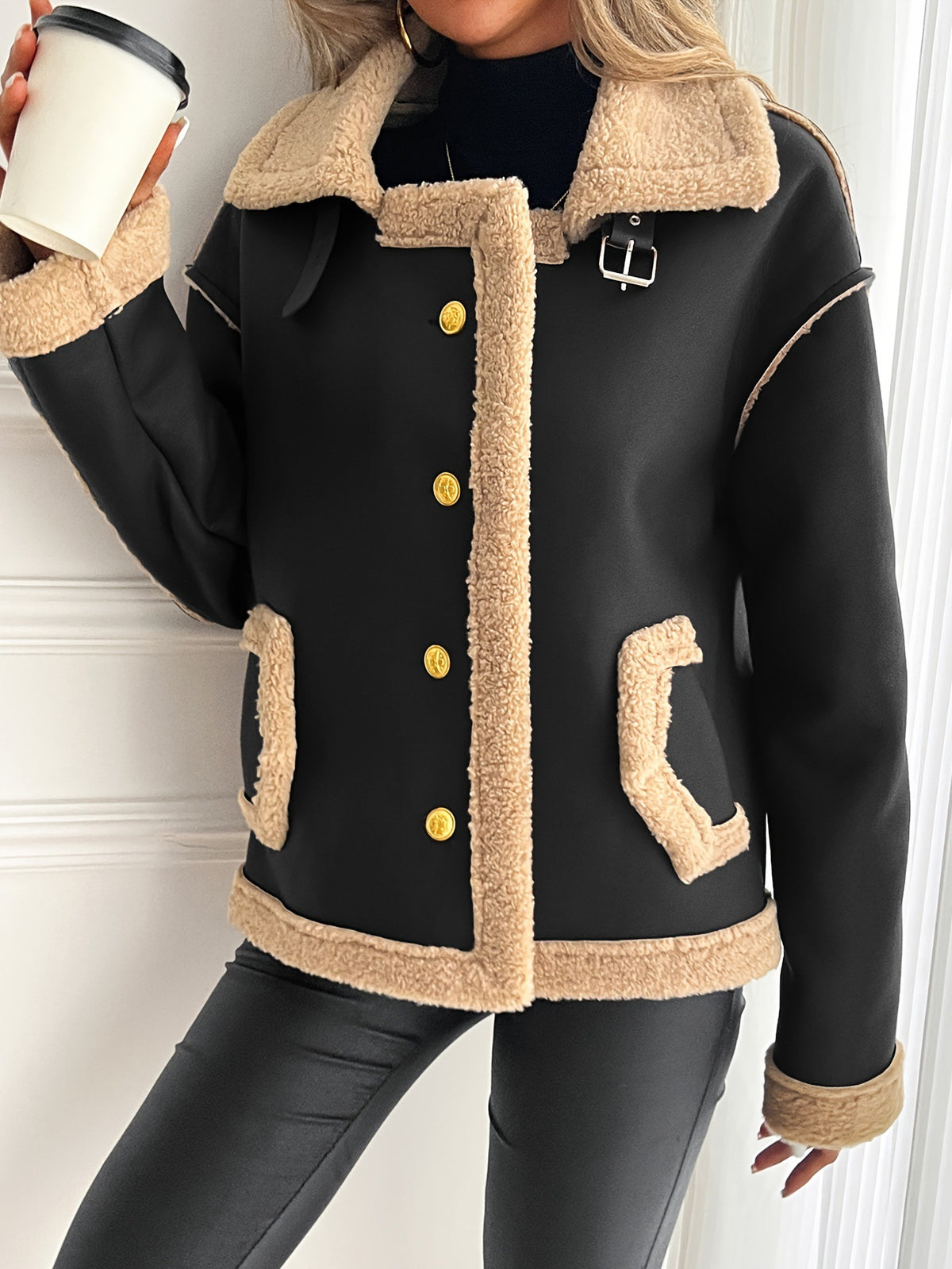 Vera | Cropped Shearling Jacket