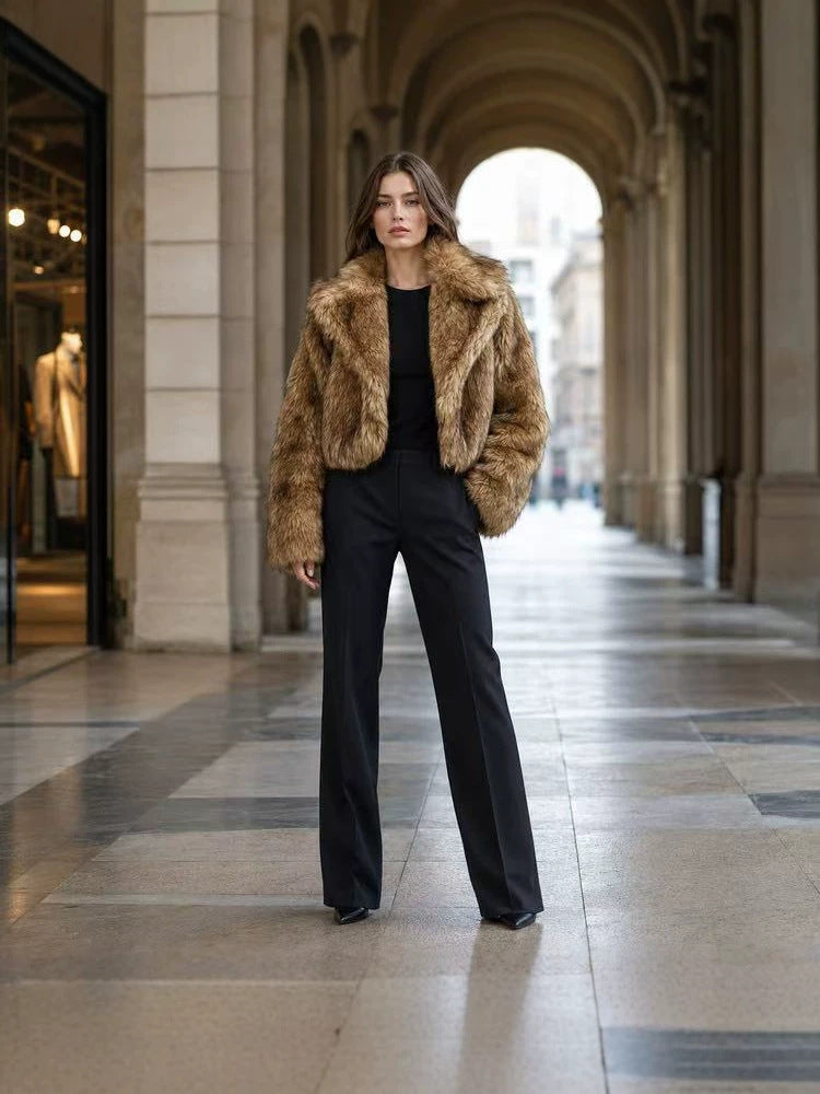 Bianca | Shaggy Faux Fur Cropped Jacket