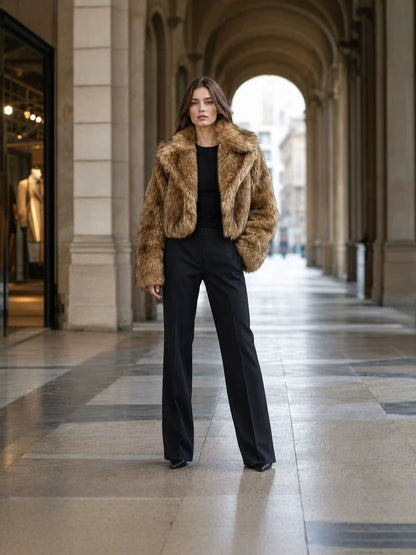 Bianca | Shaggy Faux Fur Cropped Jacket