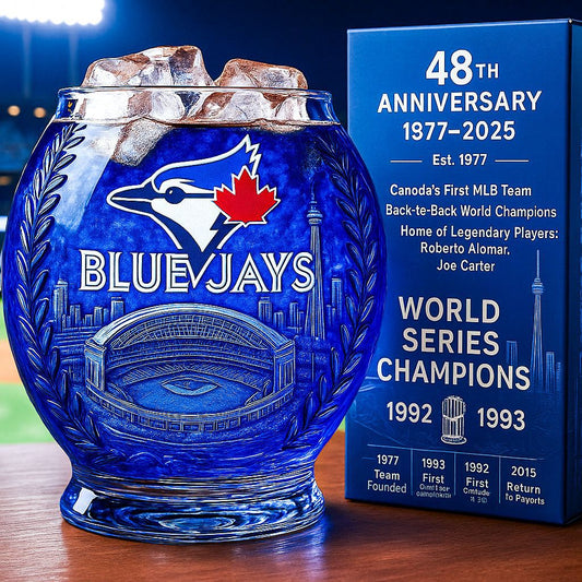 Toronto Blue Jays 48th Anniversary Stadium Glass