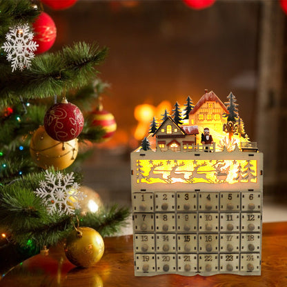 Wooden Advent Calendar - DIY Wooden light up advent calendar