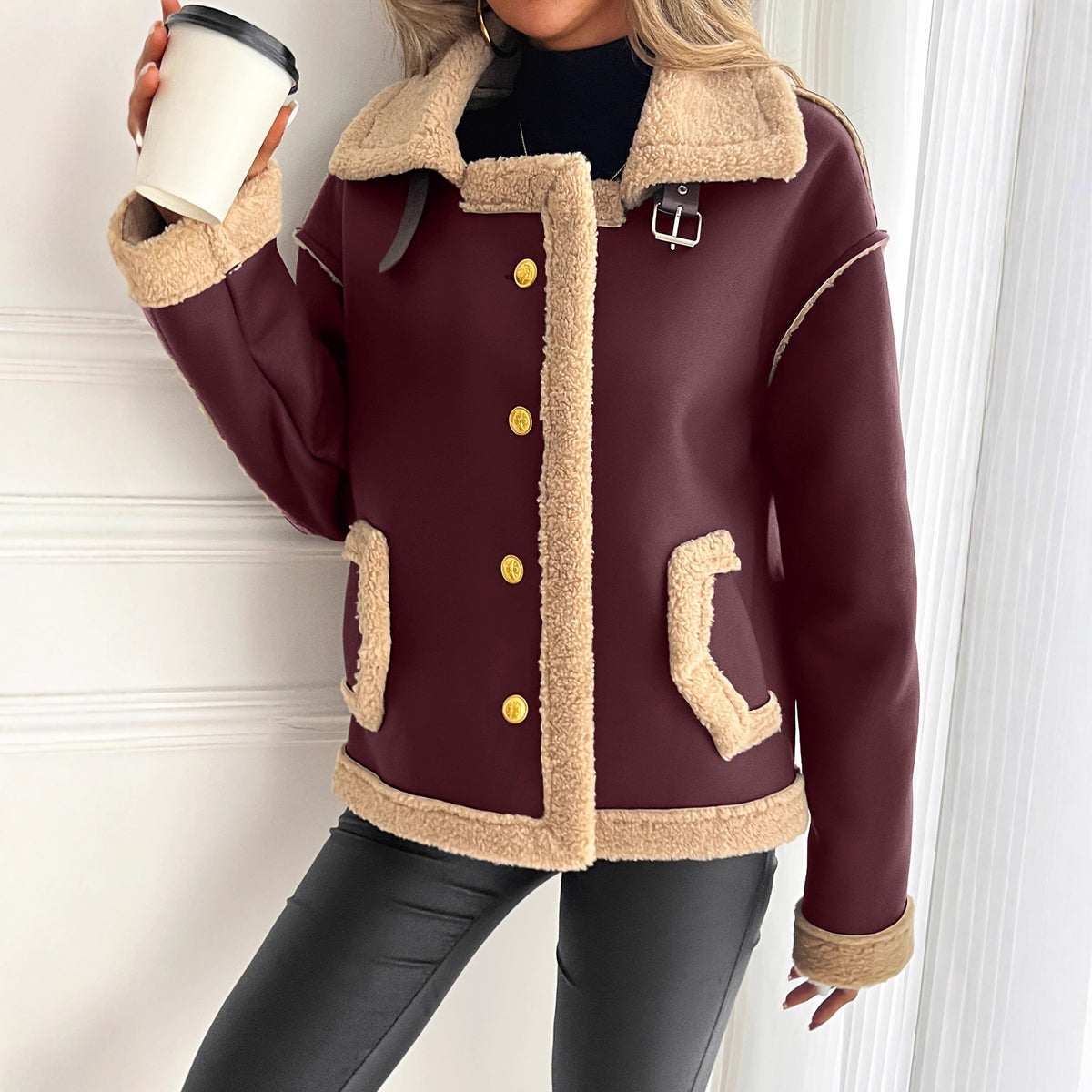 Vera | Cropped Shearling Jacket