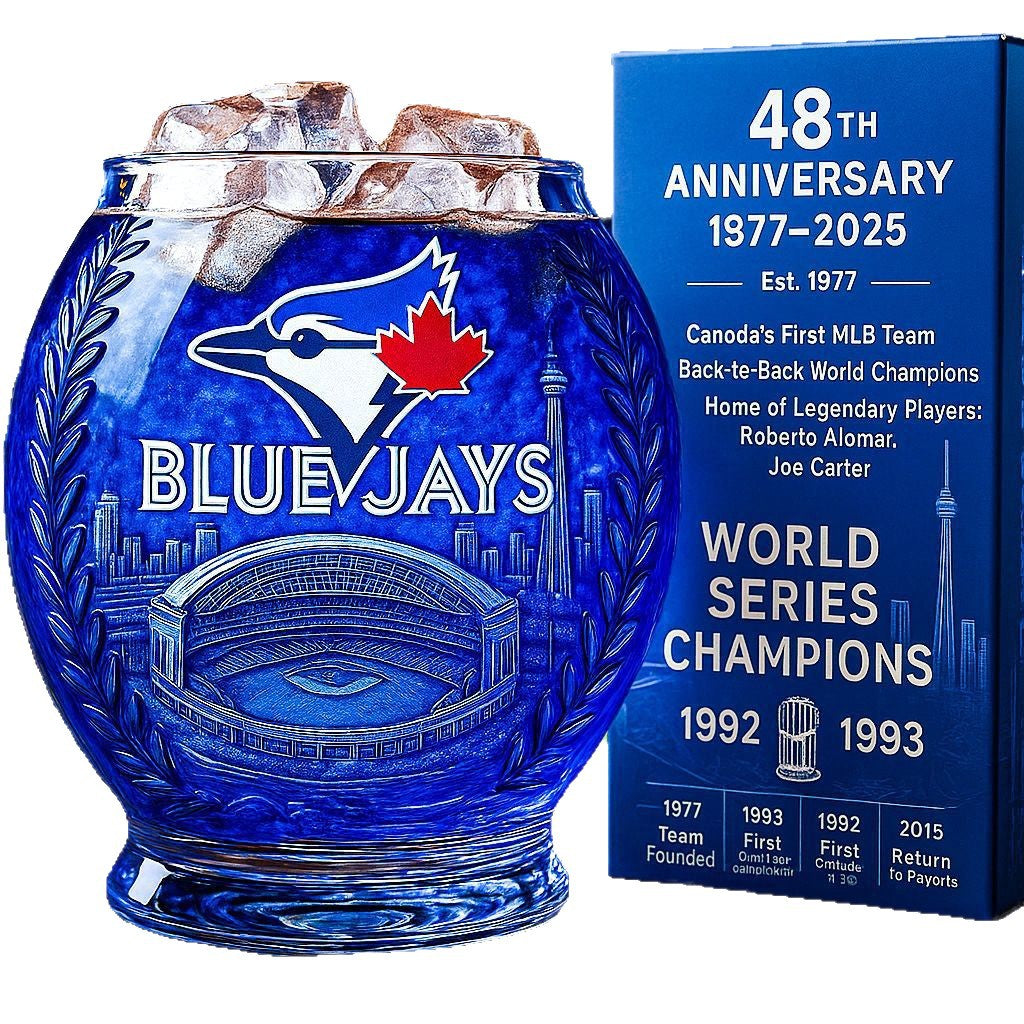 Toronto Blue Jays 48th Anniversary Stadium Glass